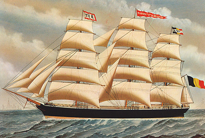 Historisches Segelschiff: Marnix de ste Aldegonde, 1863