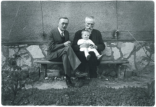 Peter-Lutz Kindermann mit Vater und Grossvater